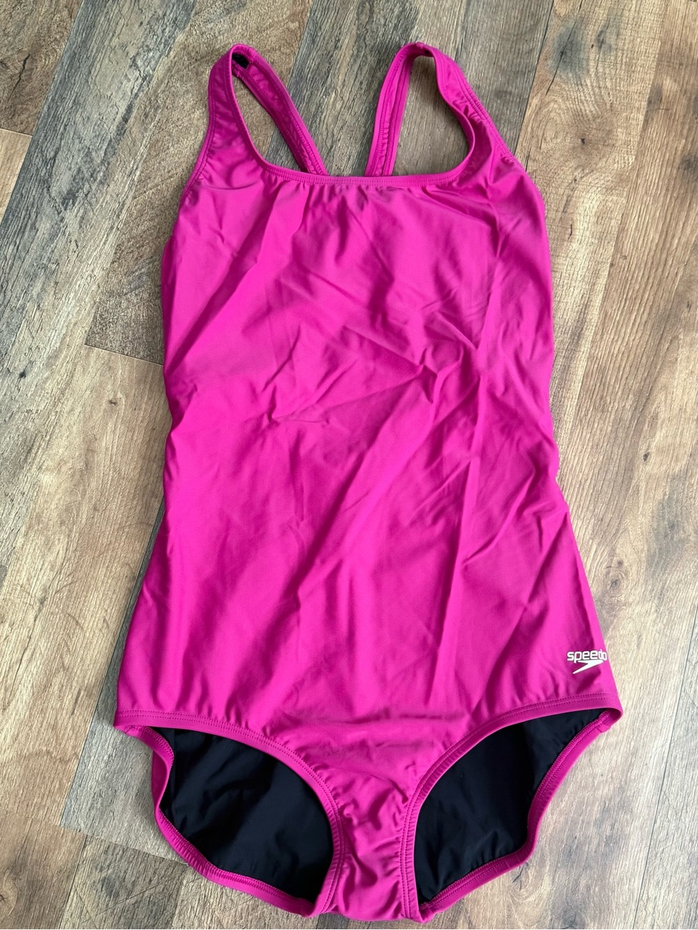 Speedo Women's Bright Pink Racerback One-Piece Swimsuit